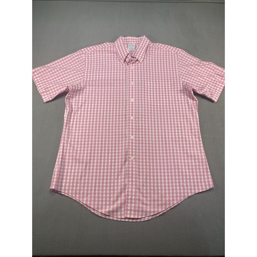 Brooks Brothers‎ Mens Short Sleeve Button Down Supima Cotton Large